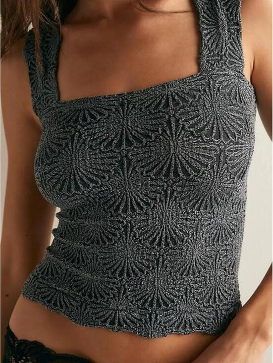 Free People Tops - Free People Women's Grey and Black tank top